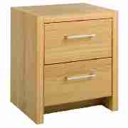 2 Drawer Bedside, Oak Effect