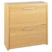 2 Drawer Shoe Storage Oak