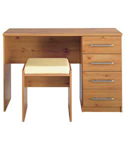 manhattan 4 Drawer Dressing Table and Stool - Pine