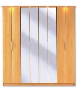 Manhattan Beech Bi Fold Wardrobe