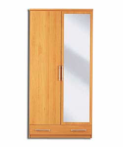 Manhattan Beech Effect 2 Door plus 1 Drawer Gents Wardrobe