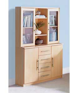 Beech Finish Large Dresser Unit