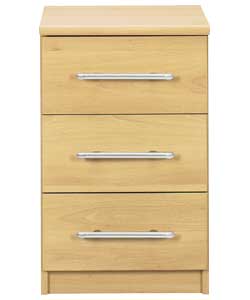 Manhattan Golden Oak 3 Drawer Bedside Chest