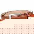 Manieri Snake Stamped Inserts Italian Leather Belt