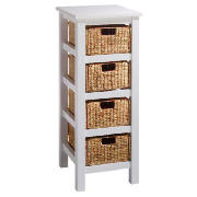 Manila 4 Drawer Storage, White