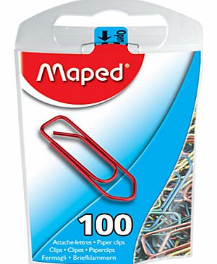 100 Metallic Paper Clips, Box of 100