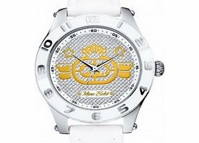 Marc Ecko Midsize The Rollie White Watch