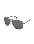 Double Bridge Metal Aviator Sunglasses