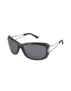 Plastic Beveled Signature Temple Sunglasses