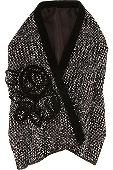 Tweed knit shawl