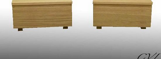 Marco SET OF 2 REAL OAK VENEER BEDSIDE CABINET LAMP TABLES BEDROOM FURNITURE TABLE