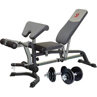 Marcy AB4050 Deluxe Utility Bench   20kg Dumbell Kit (AB4050   20kg Dumbell Kit)