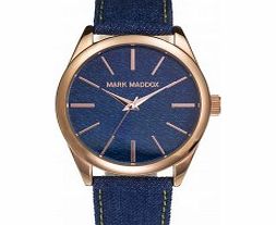 Mark Maddox Ladies Deep Shadow Blue Denim Strap