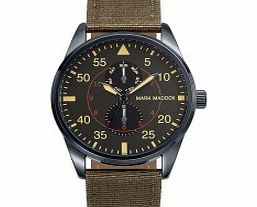 Mark Maddox Mens Aviator Look Chronograph Khaki