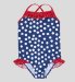 Spot Contrast Trim Swimsuit