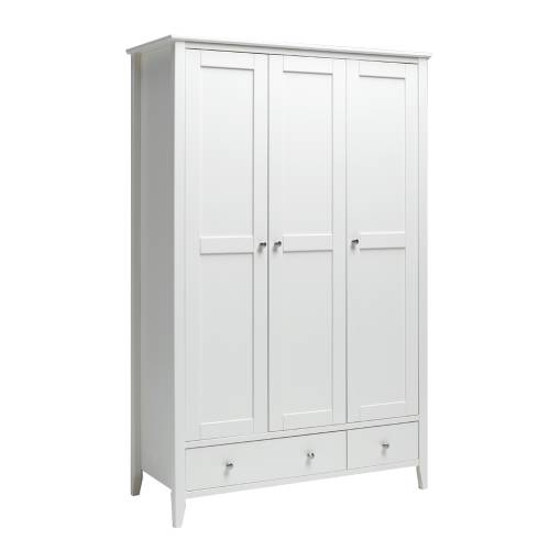 Marlow Painted Triple Wardrobe - 1 1 Drawer