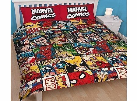 Marvel Comics  BOOK DEFENDERS DOUBLE DUVET SET QUILT COVER REVERSIBLE BEDDING