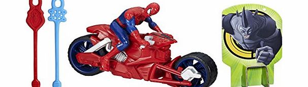 Marvel Ultimate Spiderman Web Warriors Action Figure with Spider Speedster Vehicle Playset