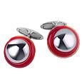Masini Red Murano Stone Sterling Silver Cufflinks