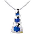 Vanita`- Blue Murano Glass Cut-Out Pendant