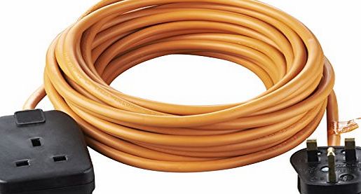 Masterplug Outdoor Power BOG10O-MS 1- Gang 10 amp Heavy-Duty Socket with 10 m Extension Lead (Orange)