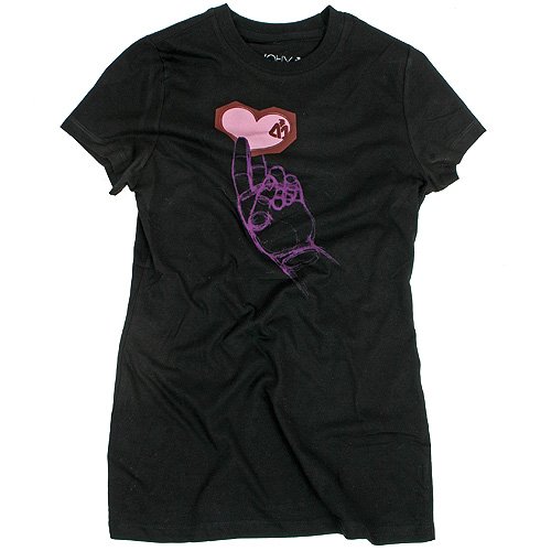 Ladies Matix Heartful Organic Tee Black