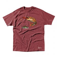 Mens Matix Fish On Tee Heather Burgundy