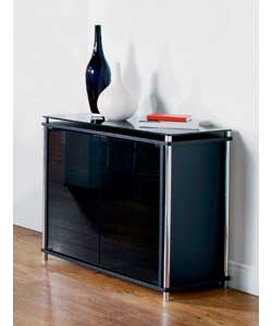 Matrix Black Glass Sideboard