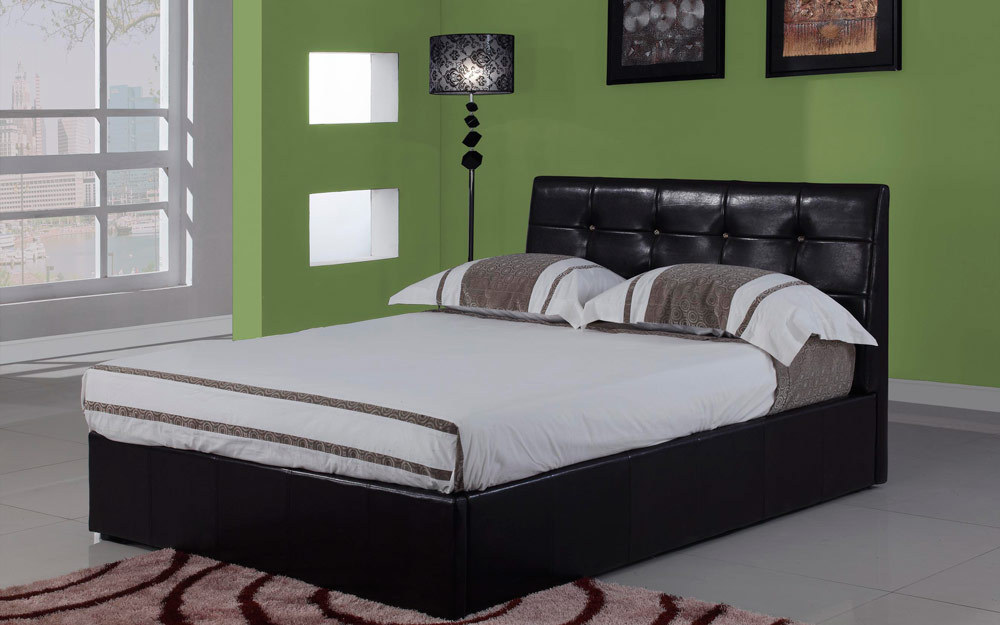 Mattress Online Ltd Modena Faux Leather Ottoman Bedstead, King Size,