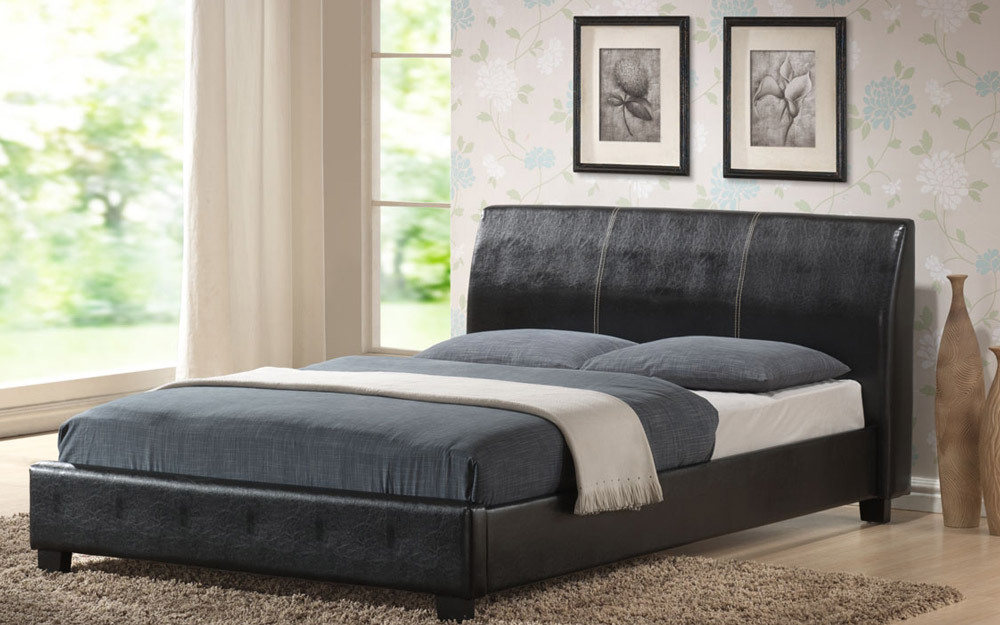 Mattress Online Ltd Valencia Faux Leather Bedstead, King Size, Faux