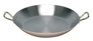 MAUVIEL Paella pan  32cm  bronze handles.