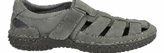 Grey Leather Sandal