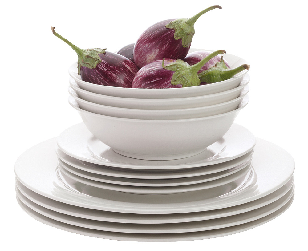 Urban 12pc Porcelain Rim Dinner Set