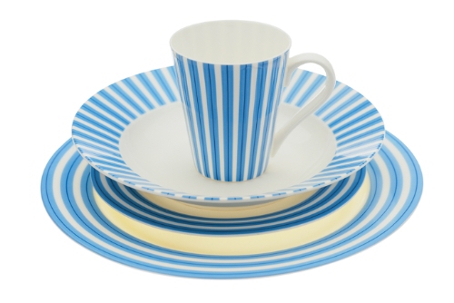 Maxwell and Williams Allegro Azure Rim Dinner Set 16 piece