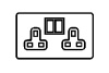 Double 13A Socket Brown