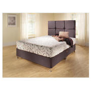 Double Divan Bed Base, Steel Faux Suede