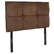 Double Headboard, Mocca Faux Suede