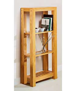 Mayfair Oak Veneer and Glass Bookcase