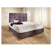 Super King Divan Base, Steel Faux Suede