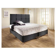 Super King Divan Bed Base, Black Damask