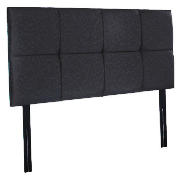 Super King Headboard, Black Damask