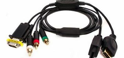 Wii/PS3 VGA HDTV AV Cable