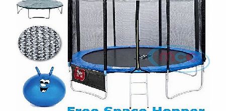 MCC Trampoline With Safety Net Enclosure, Ladder, Rain Cover amp; Shoe Bag 6ft 8ft 10ft 12ft 14ft (6FT)