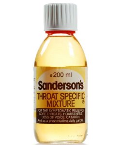 SANDERSON` THROAT SPECIFIC MIXTURE 200ML