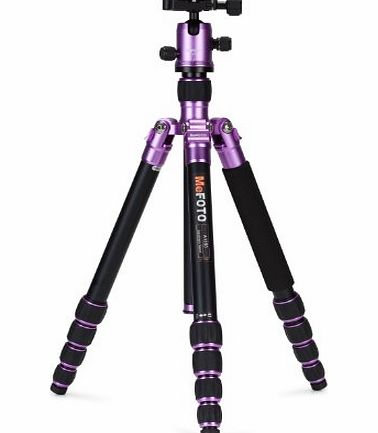 MeFOTO  RoadTrip Convertible Tripod Kit with 5 Section Aluminium Legs - Purple