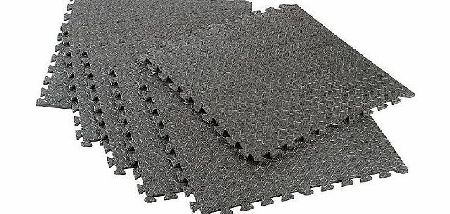 Megastore 247 24 SQ FT INTERLOCKING FOAM MATS TILES GYM PLAY GARAGE WORKSHOP FLOOR MAT BLACK