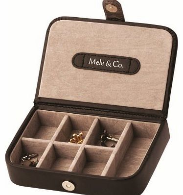 Black Leather Cufflinks Cuff Links Display Box Case New