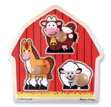 Melissa & Doug Melissa and Doug Barnyard Animals Large Peg Puzzle