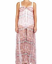 Melissa Odabash Holly pink Ikat pure silk kaftan