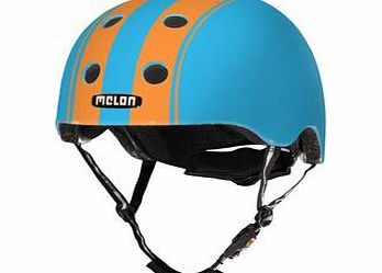 Melon-helmets Melon Helmets Double Orange/blue Stripe Kids